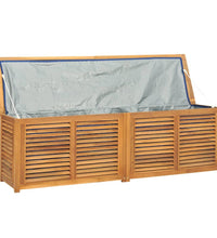 Gartenbox mit Beutel 175x50x53 cm Massivholz Teak