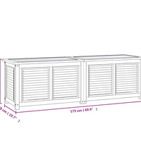 Gartenbox mit Beutel 175x50x53 cm Massivholz Teak