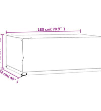 Gartenmöbel-Abdeckung 8 Ösen 180x122x75 cm Rechteckig