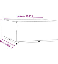 Gartenmöbel-Abdeckung 16 Ösen 205x205x90 cm Quadratisch