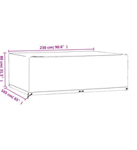 Gartenmöbel-Abdeckung 12 Ösen 230x165x80 cm Rechteckig