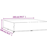 Gartenmöbel-Abdeckung 16 Ösen 240x240x55 cm Quadratisch