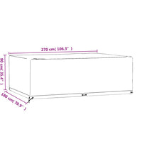 Gartenmöbel-Abdeckung 12 Ösen 270x180x90 cm Rechteckig