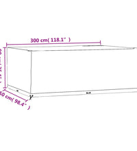 Gartenmöbel-Abdeckung 16 Ösen 300x250x90 cm Rechteckig