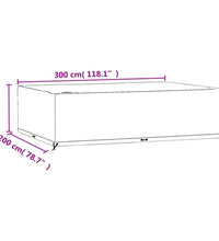 Gartenmöbel-Abdeckung 16 Ösen 300x200x75 cm Rechteckig