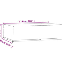 Gartenmöbel-Abdeckung 16 Ösen 325x205x90 cm Rechteckig