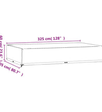 Gartenmöbel-Abdeckung 16 Ösen 325x205x60 cm Rechteckig