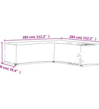 Gartenmöbel-Abdeckung in L-Form 16 Ösen 285x285x70 cm