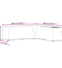Gartenmöbel-Abdeckung in L-Form 20 Ösen 300x300x90 cm
