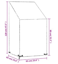 Abdeckung für Gartenstuhl 8 Ösen 65x65x80/120 cm Polyethylen