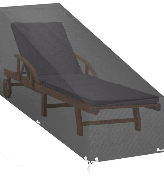 Abdeckung für Sonnenliege 12 Ösen 200x65x35/60 cm Polyethylen