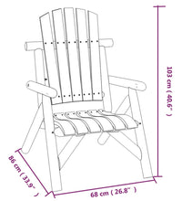 Gartenstuhl 68x86x103 cm Massivholz Fichte