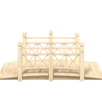 Gartenbrücke mit Geländer 150x67x56 cm Massivholz Fichte