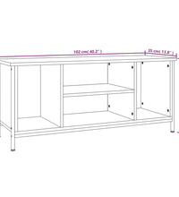 TV-Schrank Braun Eichen-Optik 102x35x45 cm Holzwerkstoff