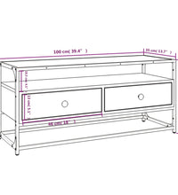 TV-Schrank Grau Sonoma 100x35x45 cm Holzwerkstoff