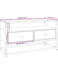 TV-Schrank Grau Sonoma 80x35x45 cm Holzwerkstoff