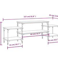 TV-Schrank Sonoma-Eiche 157x35x52 cm Holzwerkstoff