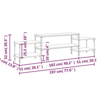 TV-Schrank Braun Eichen-Optik 197x35x52 cm Holzwerkstoff