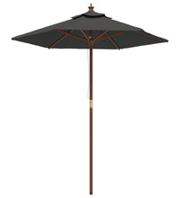 Sonnenschirm mit Holzmast Anthrazit 196x231 cm