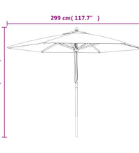 Sonnenschirm mit Holzmast Anthrazit 299x240 cm
