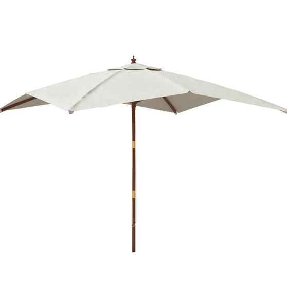 Sonnenschirm mit Holzmast Sandfarben 300x300x273 cm