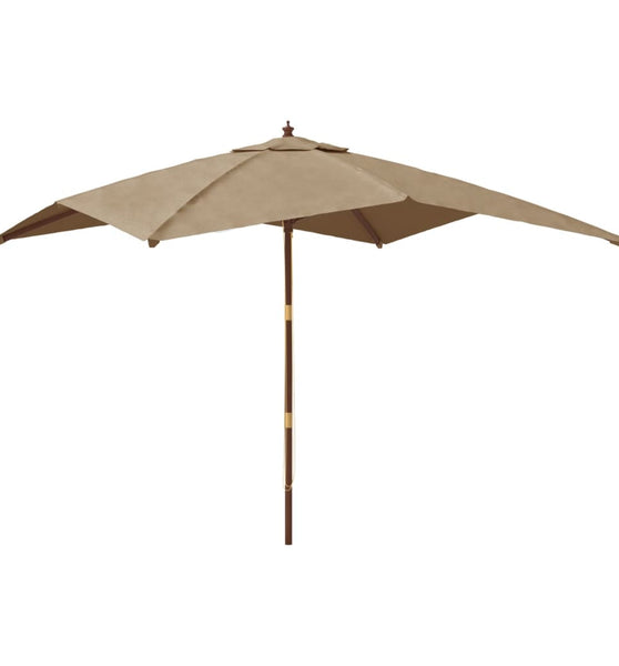 Sonnenschirm mit Holzmast Taupe 300x300x273 cm
