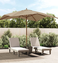 Sonnenschirm mit Holzmast Taupe 300x300x273 cm