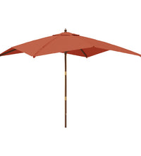 Sonnenschirm mit Holzmast Terrakotta 300x300x273 cm