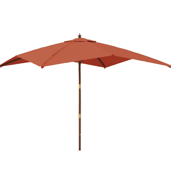 Sonnenschirm mit Holzmast Terrakotta 300x300x273 cm