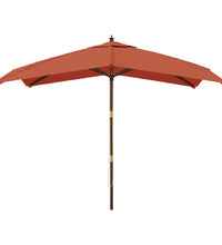 Sonnenschirm mit Holzmast Terrakotta 300x300x273 cm