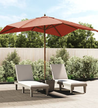 Sonnenschirm mit Holzmast Terrakotta 300x300x273 cm
