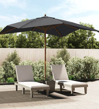 Sonnenschirm mit Holzmast Schwarz 300x300x273 cm