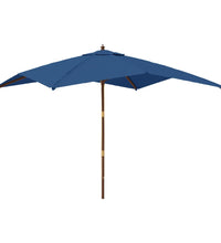 Sonnenschirm mit Holzmast Azurblau 300x300x273 cm