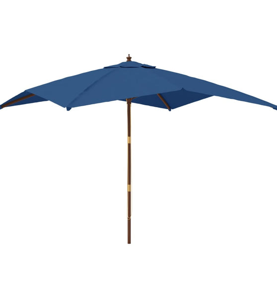 Sonnenschirm mit Holzmast Azurblau 300x300x273 cm