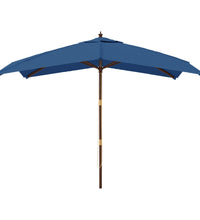 Sonnenschirm mit Holzmast Azurblau 300x300x273 cm