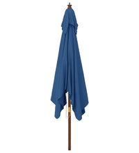 Sonnenschirm mit Holzmast Azurblau 300x300x273 cm