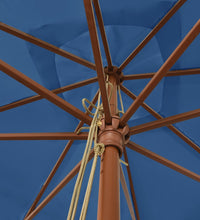Sonnenschirm mit Holzmast Azurblau 300x300x273 cm