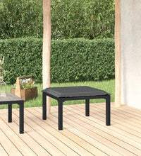 Gartenhocker mit Kissen Schwarz und Grau Poly Rattan