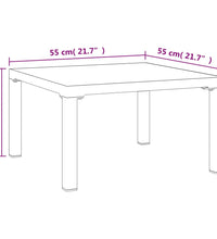 Garten-Couchtisch Grau 55x55x31 cm DPC und Stahl