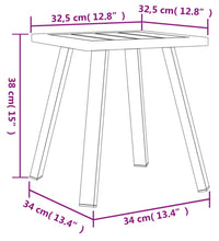 Gartentisch Anthrazit 34x34x38 cm Stahl