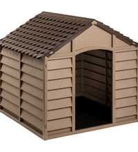 Hundehütte Braun 86x84x82 cm Polypropylen
