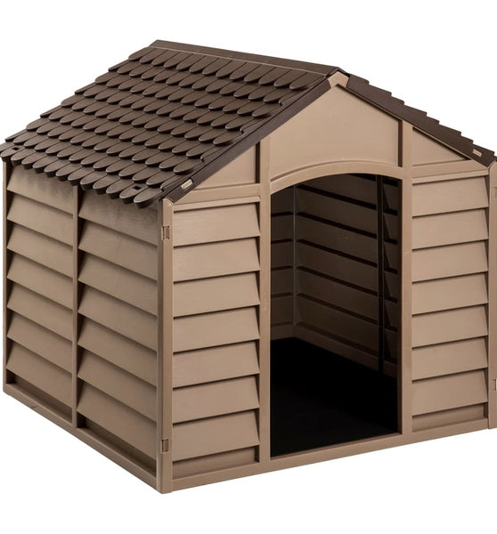 Hundehütte Braun 86x84x82 cm Polypropylen