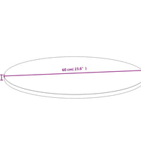 Tischplatte Ø60x1,5 cm Bambus