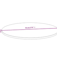 Tischplatte Ø70x1,5 cm Bambus