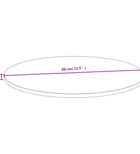 Tischplatte Ø80x1,5 cm Bambus