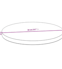 Tischplatte Ø50x2,5 cm Bambus