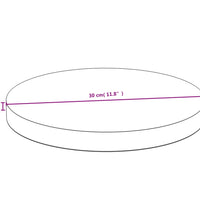Tischplatte Ø30x4 cm Bambus