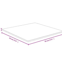 Tischplatte 70x70x1,5 cm Bambus