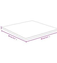 Tischplatte 80x80x2,5 cm Bambus