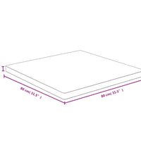 Tischplatte 80x80x4 cm Bambus